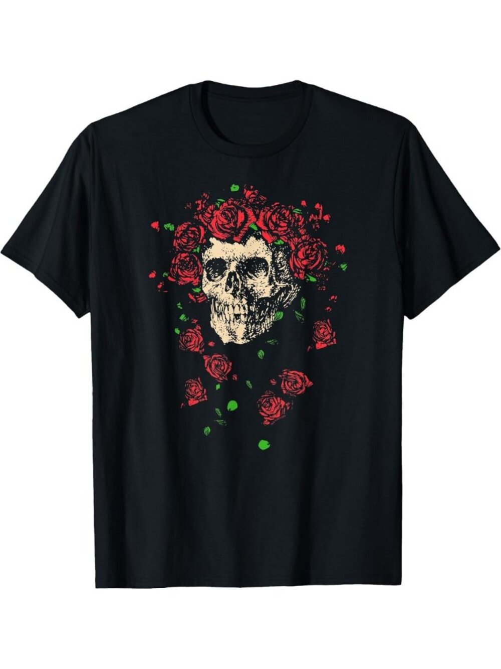 Vintage Grateful Dead Skull & Roses Graphic Tee | Retro Band T-Shirt, Size M